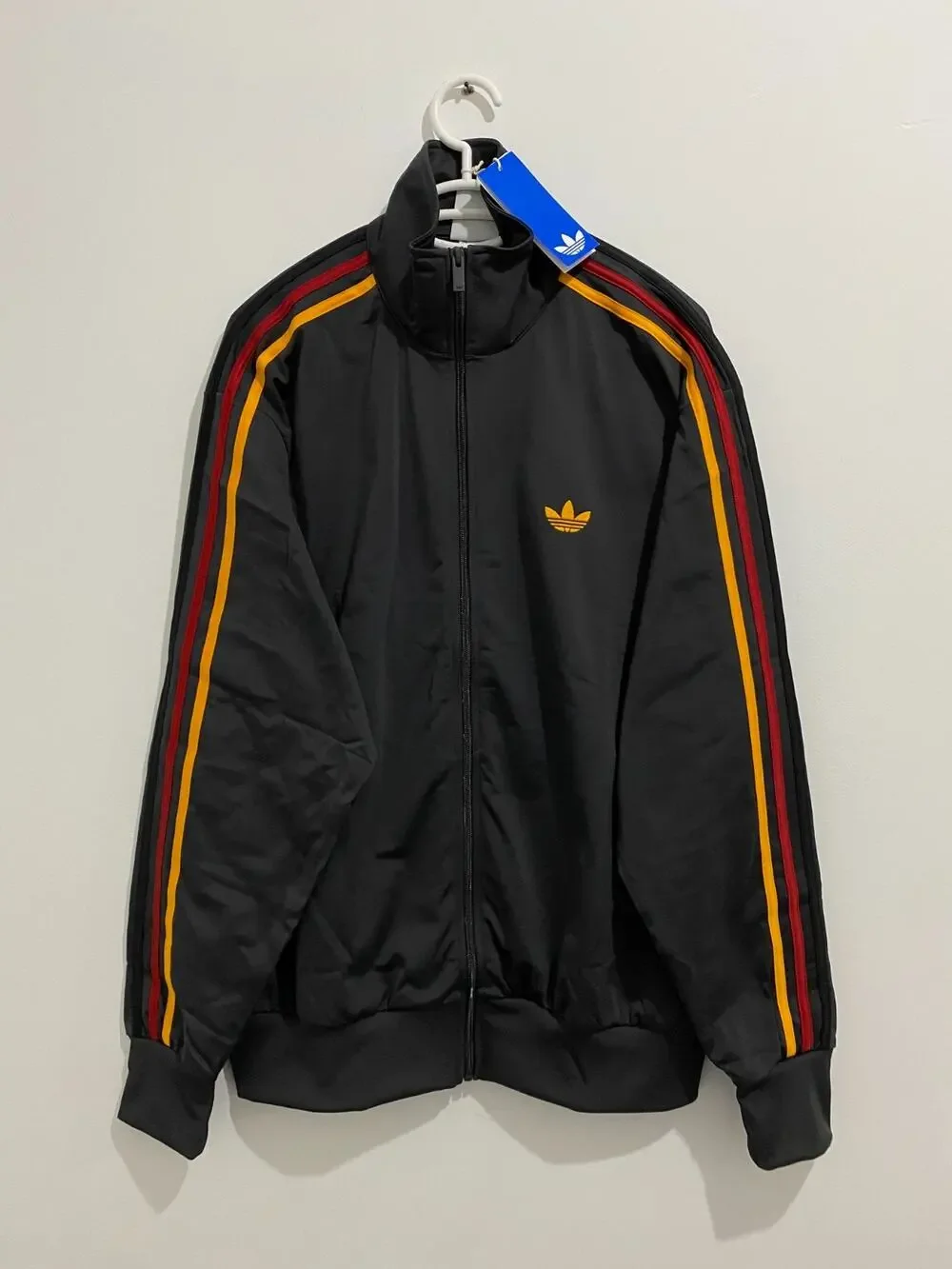 Adidas Originals Firebird Track jacket Utility Black Gold Team Power Red Size XL